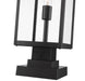 Outdoor Pier Mounted Fixture Z-Lite 596PHBS-SQPM-BK Black Nuri 1 Light Outdoor Pier Mounted Fixture Z-Lite
