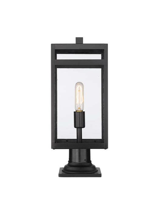 Outdoor Pier Mounted Fixture Z-Lite 596PHMR-533PM-BK Black Nuri 1 Light Outdoor Pier Mounted Fixture Z-Lite