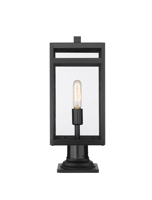 Outdoor Pier Mounted Fixture Z-Lite 596PHMR-533PM-BK Black Nuri 1 Light Outdoor Pier Mounted Fixture Z-Lite