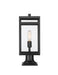 Outdoor Pier Mounted Fixture Z-Lite 596PHMR-533PM-BK Black Nuri 1 Light Outdoor Pier Mounted Fixture Z-Lite