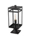 Outdoor Pier Mounted Fixture Z-Lite 596PHMR-533PM-BK Black Nuri 1 Light Outdoor Pier Mounted Fixture Z-Lite