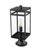 Outdoor Pier Mounted Fixture Z-Lite 596PHMR-553PM-BK Black Nuri 1 Light Outdoor Pier Mounted Fixture Z-Lite