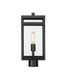Outdoor Post Mount Fixture Z-Lite 596PHMR-BK Black Nuri 1 Light Outdoor Post Mount Fixture Z-Lite
