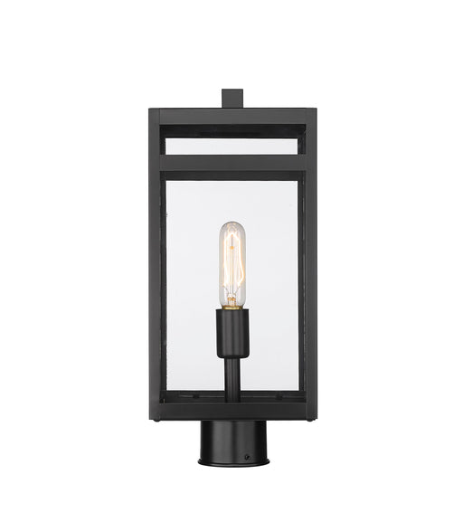 Outdoor Post Mount Fixture Z-Lite 596PHMR-BK Black Nuri 1 Light Outdoor Post Mount Fixture Z-Lite