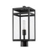 Outdoor Post Mount Fixture Z-Lite 596PHMR-BK Black Nuri 1 Light Outdoor Post Mount Fixture Z-Lite