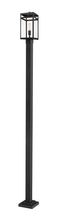 Outdoor Post Mounted Fixture Z-Lite 596PHMS-536P-BK Black Nuri 1 Light Outdoor Post Mounted Fixture Z-Lite