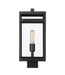 Outdoor Post Mount Fixture Z-Lite 596PHMS-BK Black Nuri 1 Light Outdoor Post Mount Fixture Z-Lite