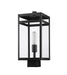 Outdoor Post Mount Fixture Z-Lite 596PHMS-BK Black Nuri 1 Light Outdoor Post Mount Fixture Z-Lite