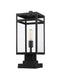 Outdoor Pier Mounted Fixture Z-Lite 596PHMS-SQPM-BK Black Nuri 1 Light Outdoor Pier Mounted Fixture Z-Lite