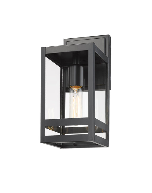 Outdoor Wall Light Z-Lite 596S-BK Black Nuri 1 Light Outdoor Wall Light Z-Lite