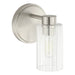 Vanity Light Thesis 207027A Bedminster 5 inch 1 light Brushed Nickel Vanity Light with Clear Ribbed Glass Shade THESIS
