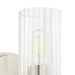 Vanity Light Thesis 207027A Bedminster 5 inch 1 light Brushed Nickel Vanity Light with Clear Ribbed Glass Shade THESIS