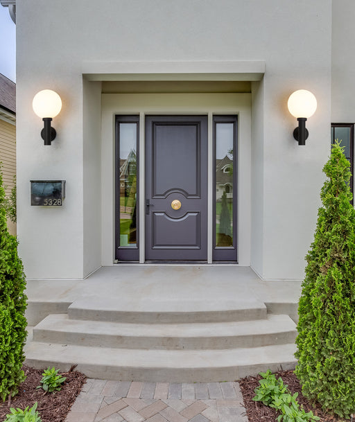 Outdoor Wall Light Z-Lite 597B-BK Black Laurent 1 Light Outdoor Wall Light Z-Lite