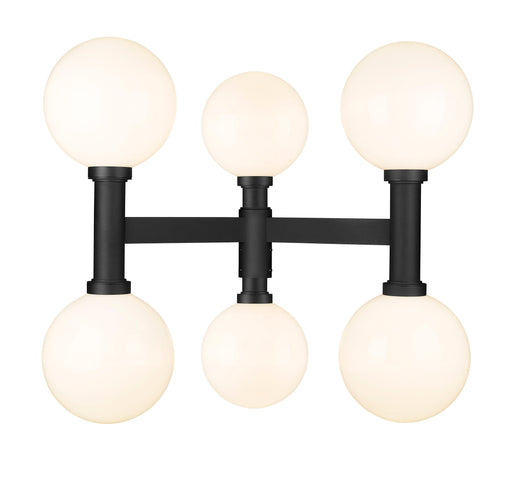Outdoor Post Mount Fixture Z-Lite 597BP6-BK Black Laurent 6 Light Outdoor Post Mount Fixture Z-Lite