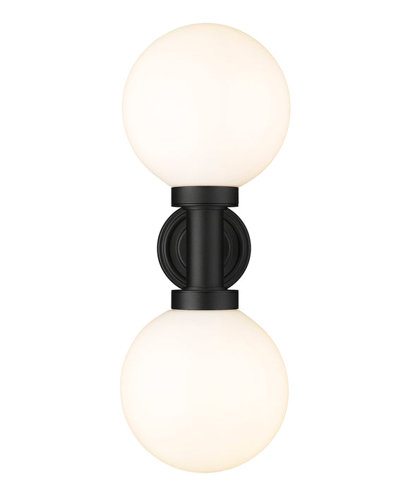 Outdoor Wall Light Z-Lite 597M2-BK Black Laurent 2 Light Outdoor Wall Light Z-Lite