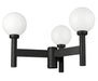 Outdoor Post Mount Fixture Z-Lite 597MP3-BK Black Laurent 3 Light Outdoor Post Mount Fixture Z-Lite