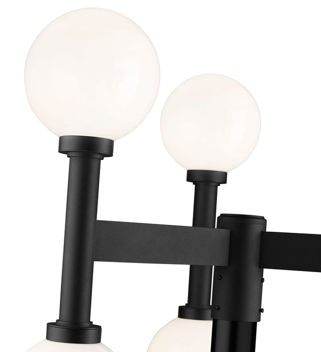 Outdoor Post Mounted Fixture Z-Lite 597MP6-5010P-BK Black Laurent 6 Light Outdoor Post Mount Fixture Z-Lite