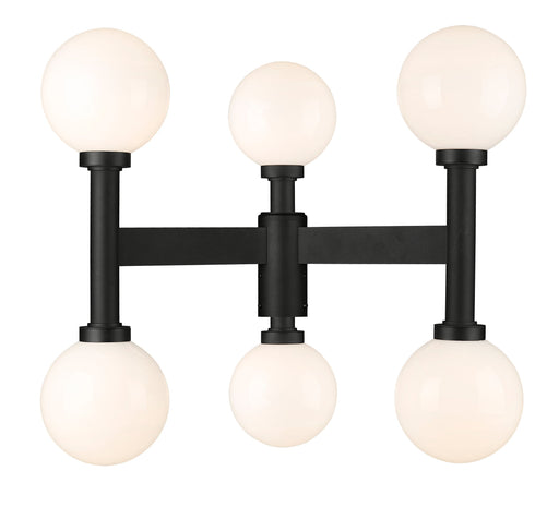 Outdoor Post Mount Fixture Z-Lite 597MP6-BK Black Laurent 6 Light Outdoor Post Mount Fixture Z-Lite
