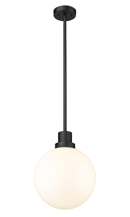 Outdoor Pendant Z-Lite 597P12-BK Black Laurent 1 Light Outdoor Pendant Z-Lite