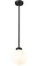 Outdoor Pendant Z-Lite 597P8-BK Black Laurent 1 Light Outdoor Pendant Z-Lite