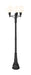 Outdoor Post Mounted Fixture Z-Lite 597PHB-3-564P-BK Black Laurent 1 Light Outdoor Post Mount Fixture Z-Lite