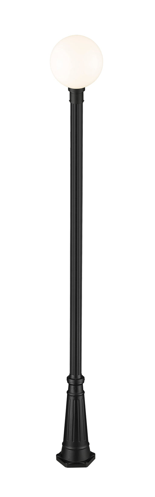 Outdoor Post Mounted Fixture Z-Lite 597PHB-519P-BK Black Laurent 1 Light Outdoor Post Mounted Fixture Z-Lite