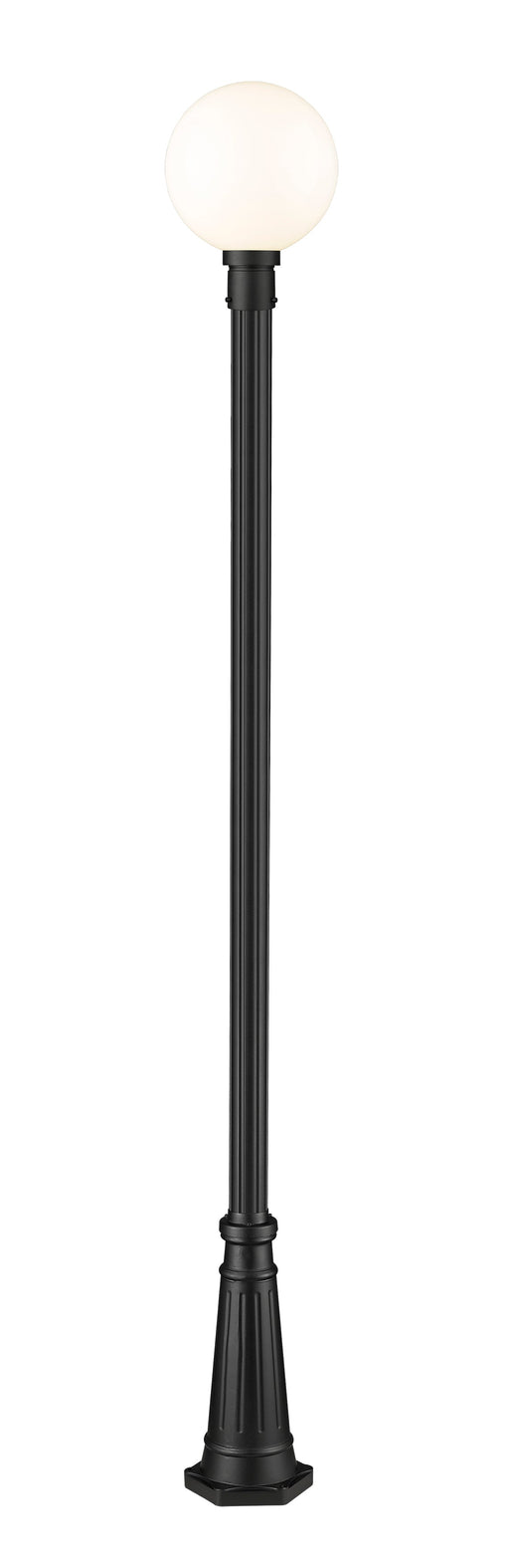 Outdoor Post Mounted Fixture Z-Lite 597PHB-519P-BK Black Laurent 1 Light Outdoor Post Mounted Fixture Z-Lite
