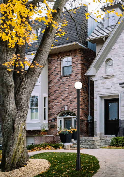 Outdoor Post Mounted Fixture Z-Lite 597PHB-519P-BK Black Laurent 1 Light Outdoor Post Mounted Fixture Z-Lite