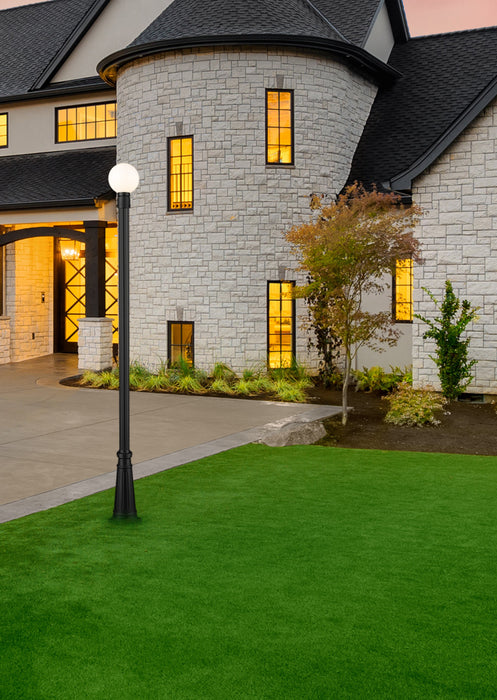 Outdoor Post Mounted Fixture Z-Lite 597PHB-519P-BK Black Laurent 1 Light Outdoor Post Mounted Fixture Z-Lite