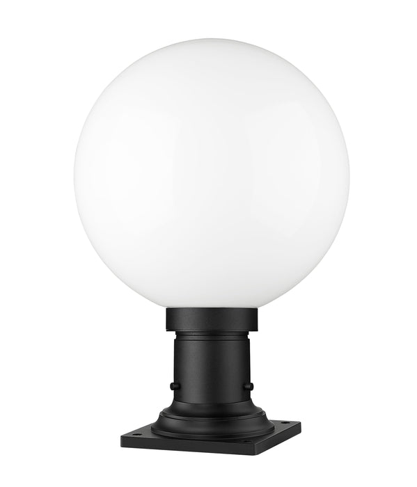 Outdoor Pier Mounted Fixture Z-Lite 597PHB-533PM-BK Black Laurent 1 Light Outdoor Pier Mounted Fixture Z-Lite