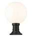 Outdoor Pier Mounted Fixture Z-Lite 597PHB-553PM-BK Black Laurent 1 Light Outdoor Pier Mounted Fixture Z-Lite