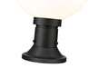 Outdoor Pier Mounted Fixture Z-Lite 597PHB-553PM-BK Black Laurent 1 Light Outdoor Pier Mounted Fixture Z-Lite