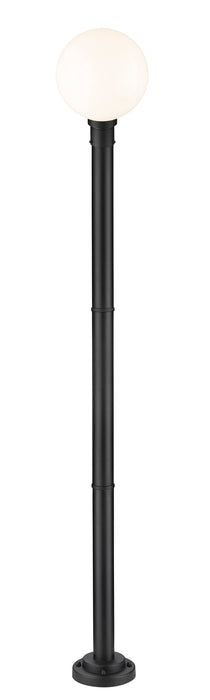 Outdoor Post Mounted Fixture Z-Lite 597PHB-567P-BK Black Laurent 1 Light Outdoor Post Mounted Fixture Z-Lite