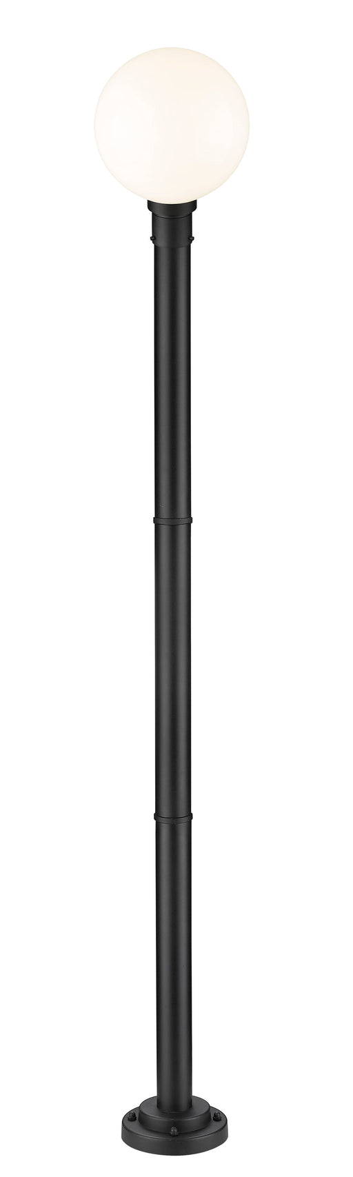 Outdoor Post Mounted Fixture Z-Lite 597PHB-567P-BK Black Laurent 1 Light Outdoor Post Mounted Fixture Z-Lite