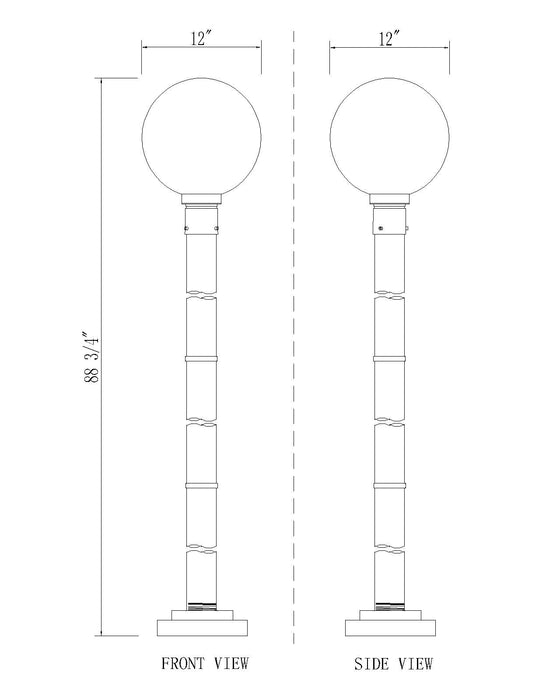 Outdoor Post Mounted Fixture Z-Lite 597PHB-567P-BK Black Laurent 1 Light Outdoor Post Mounted Fixture Z-Lite