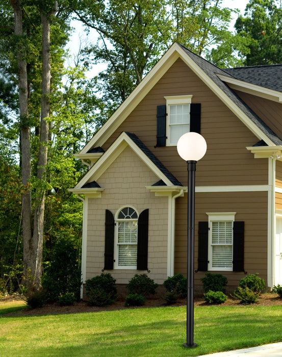 Outdoor Post Mounted Fixture Z-Lite 597PHB-567P-BK Black Laurent 1 Light Outdoor Post Mounted Fixture Z-Lite