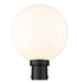 Outdoor Post Mount Fixture Z-Lite 597PHB-BK Black Laurent 1 Light Outdoor Post Mount Fixture Z-Lite