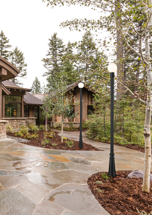 Outdoor Post Mounted Fixture Z-Lite 597PHM-519P-BK Black Laurent 1 Light Outdoor Post Mounted Fixture Z-Lite