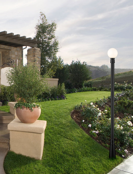 Outdoor Post Mounted Fixture Z-Lite 597PHM-519P-BK Black Laurent 1 Light Outdoor Post Mounted Fixture Z-Lite