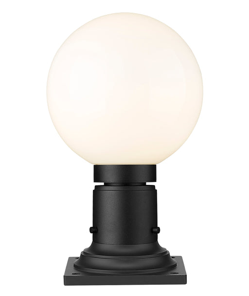 Outdoor Pier Mounted Fixture Z-Lite 597PHM-533PM-BK Black Laurent 1 Light Outdoor Pier Mounted Fixture Z-Lite