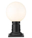 Outdoor Pier Mounted Fixture Z-Lite 597PHM-533PM-BK Black Laurent 1 Light Outdoor Pier Mounted Fixture Z-Lite