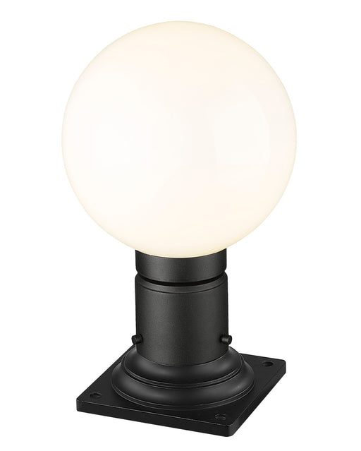 Outdoor Pier Mounted Fixture Z-Lite 597PHM-533PM-BK Black Laurent 1 Light Outdoor Pier Mounted Fixture Z-Lite