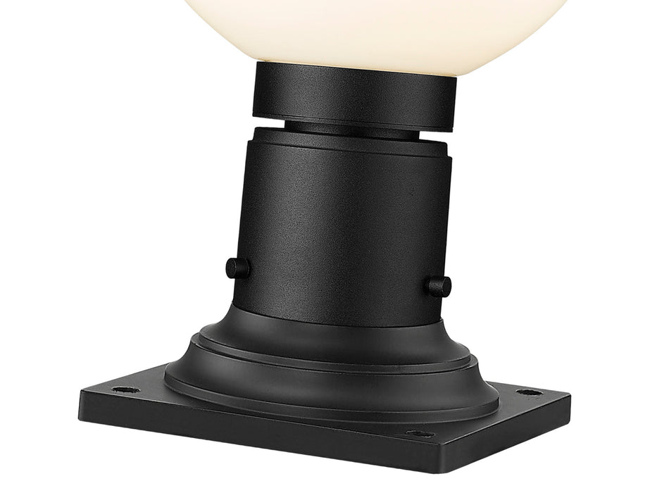 Outdoor Pier Mounted Fixture Z-Lite 597PHM-533PM-BK Black Laurent 1 Light Outdoor Pier Mounted Fixture Z-Lite