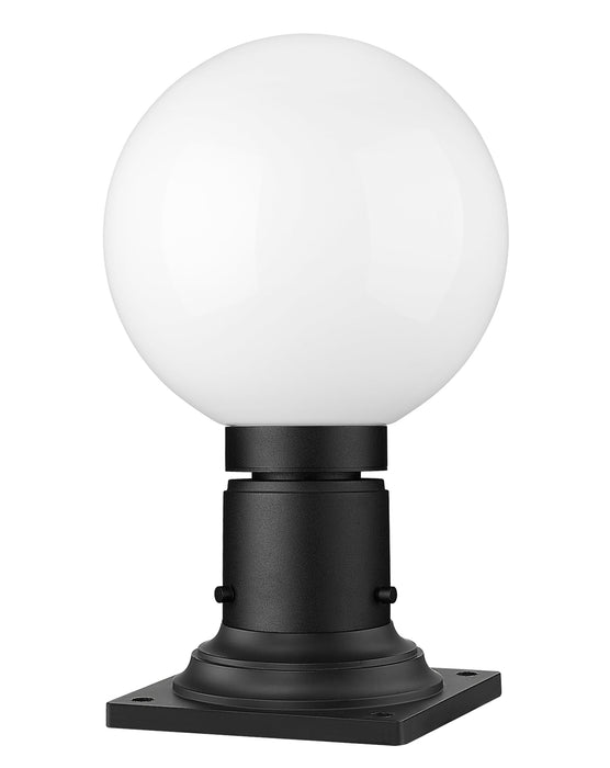 Outdoor Pier Mounted Fixture Z-Lite 597PHM-533PM-BK Black Laurent 1 Light Outdoor Pier Mounted Fixture Z-Lite