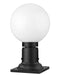 Outdoor Pier Mounted Fixture Z-Lite 597PHM-533PM-BK Black Laurent 1 Light Outdoor Pier Mounted Fixture Z-Lite