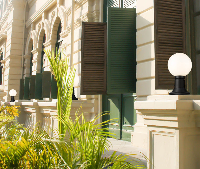 Outdoor Pier Mounted Fixture Z-Lite 597PHM-533PM-BK Black Laurent 1 Light Outdoor Pier Mounted Fixture Z-Lite