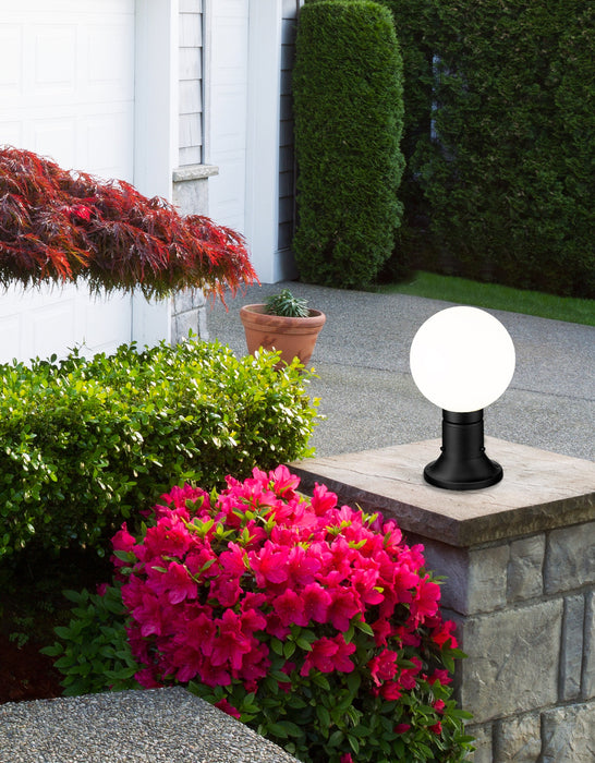 Outdoor Pier Mounted Fixture Z-Lite 597PHM-533PM-BK Black Laurent 1 Light Outdoor Pier Mounted Fixture Z-Lite