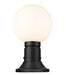 Outdoor Pier Mounted Fixture Z-Lite 597PHM-553PM-BK Black Laurent 1 Light Outdoor Pier Mounted Fixture Z-Lite