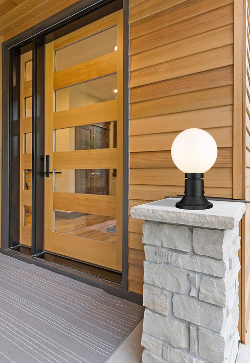 Outdoor Pier Mounted Fixture Z-Lite 597PHM-553PM-BK Black Laurent 1 Light Outdoor Pier Mounted Fixture Z-Lite