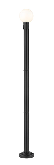 Outdoor Post Mounted Fixture Z-Lite 597PHM-567P-BK Black Laurent 1 Light Outdoor Post Mounted Fixture Z-Lite